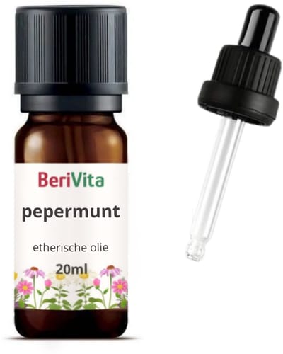 Pepermuntolie 20ml Pipetfles - Pure Etherische Pepermunt Olie van Muntplant - Peppermint