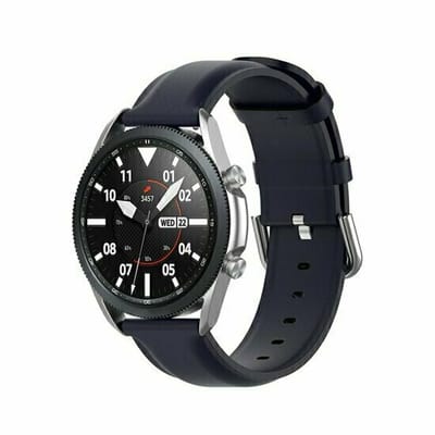 By Qubix - Classic leren bandje - Donkerblauw - geschikt voor Huawei Watch GT 6 / GT 7 / GT 6 pro / GT 7 pro - 46mm