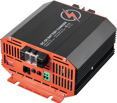12 V 20 A DC/DC Lader – 250 W – Geschikt voor Loodzuur-, Lithium-, AGM-, GEL- en Nat Batterijen – Intelligente Meervoudige Laadmodus – Ideaal voor Campervans, Nuttige Voertuigen en Boten