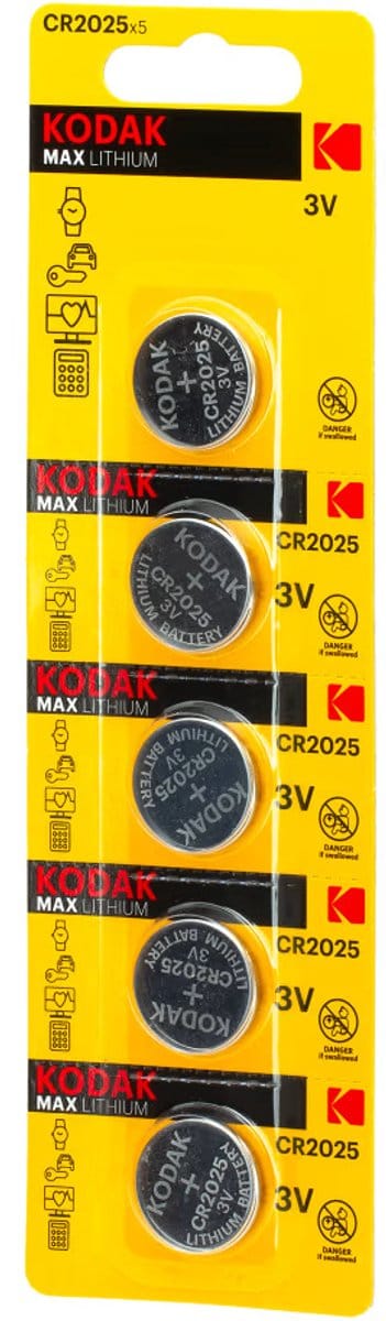 CR2025 Lithium batterijen 5 stuks Kodak