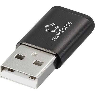 Renkforce USB-DataBlocker Adapter [1x USB-A-stekker - 1x USB-C bus] RF-6615904