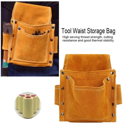 Dailygoods- Gereedschapstas Robuust - Multifunctionele Heuptas - Opslag van Gereedschap - Hoge Kwaliteit - Koeienhuid - Snelle Distributie - Werktas