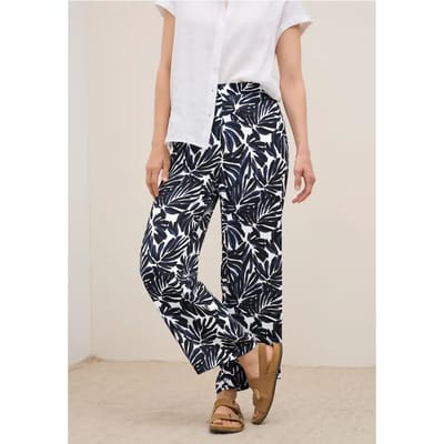Broek van crêpe met patroon