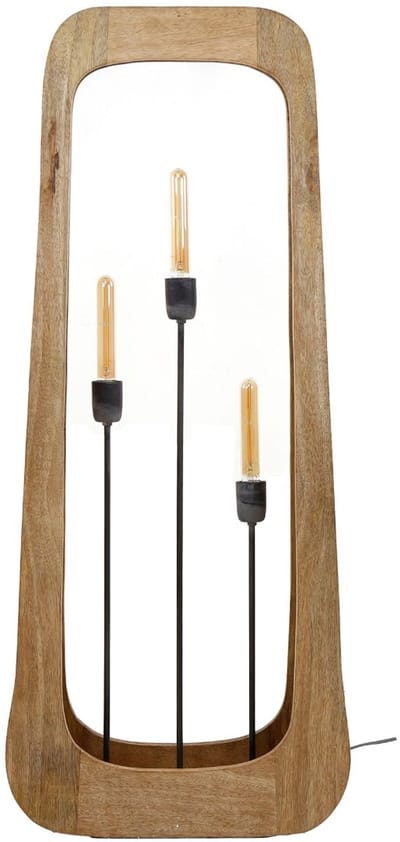 AnLi Style Vloerlamp Bray 3-lichts / Massief mango
