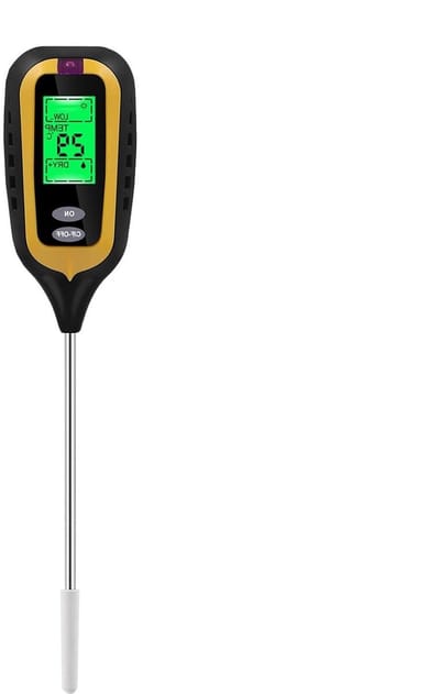 Bodem Tester - Plantenmeter Vochtigheid - Plantenverzorging Optimaliseren - 4-in-1 Metingen - 31.7 cm - Zwart