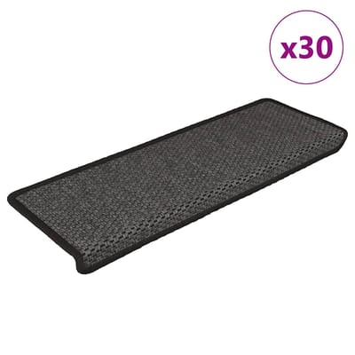vidaXL - Trapmatten - zelfklevend - Sisal-Look - 30 - st - 65x21x4 - cm - antraciet
