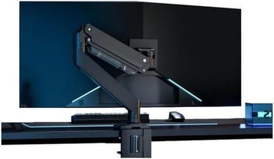 Monitorarm Bureaubeugel - Monitorstandaard Gasveer - Ergonomische Werkplek - Verstelbare Gasveer - 17-49 inch - Zwart