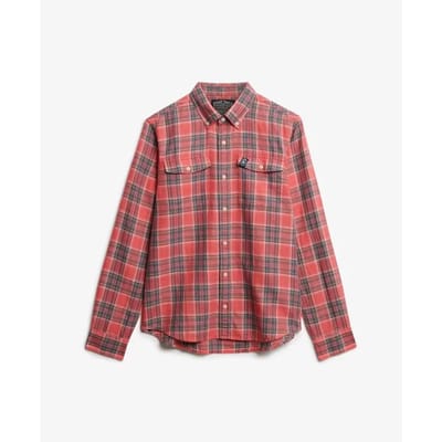 Superdry - The Merchant Store - Geruit linnen overhemd - Heren - Lange mouwen shirts