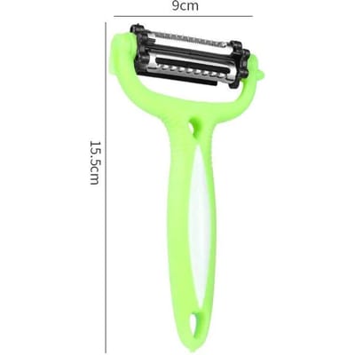 1PC Nieuwe Multifunctionele 360 Graden Draaibare Schiller Keukengereedschap 3 in 1 Draaibare Fruit Groente Wortel Aardappel Schiller Snijder Slicer green