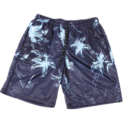 Pantalon de Plage Homme Respirant Séchage Rapide Confortable Ample Short de Bain Imprimé 3D pour Piscine Surf L(for 6.5-9kg) bleu