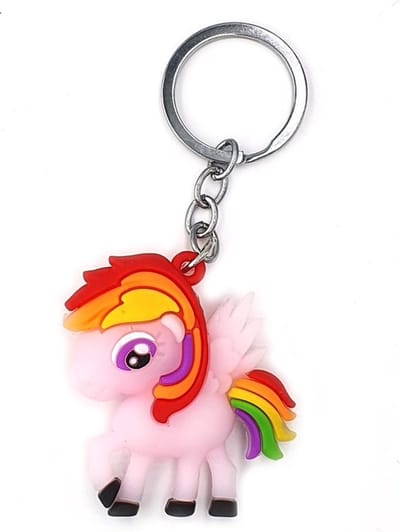 *** Rainbow Kinder Sleutelhanger Eenhoorn - Unicorn - Siliconen Regenboog - Uitdeelcadeau - Feestje Meisjes/Jongens van Heble® ***