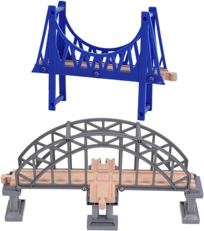 Educatief Treinspoor - Speelgoed Bruggen - Creatief Spelen - DIY Ontwikkelingsspeelgoed - 31.50X17.00X13.00CM - Diverse kleuren