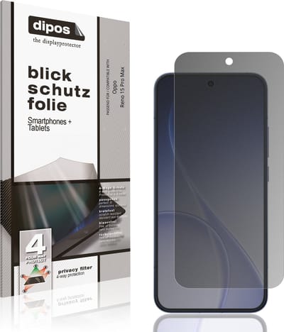 dipos – Matte Privacy Screenprotector geschikt voor Oppo Reno 15 Pro Max | Anti-Spy Beschermfolie
