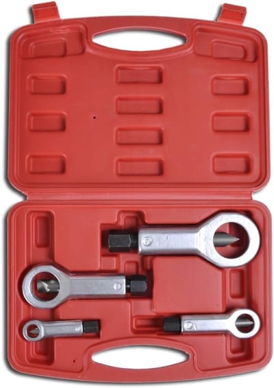 Moer Verwijderaar Set - Beschadigde Moeren Tool - Vastzittende Moeren Losmaken - Verchroomd Gehard Staal - 9 mm - 27 mm