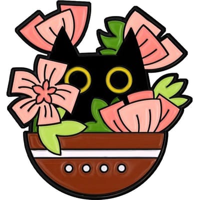 Potplanten schattige veelzijdige kleine kat metalen ontwerp Badges Broche Emaille Pins label Tas Rugzak hoed Sieraden cadeau DIY CHINA