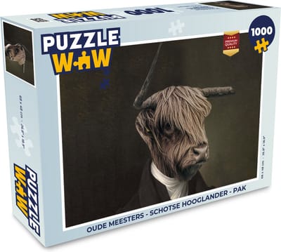 Puzzel Oude meesters - Schotse hooglander - Pak - Legpuzzel - Puzzel 1000 stukjes volwassenen