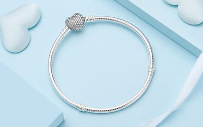 Fler® | Armband Zilver | Zilveren armband | geschikt voor alle populaire bedelcollecties | Bedelarmband | Vlinder sluiting met hartje | Elegante dames armband | Maat 21