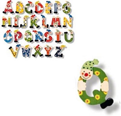 Houten naam letter clown, Q