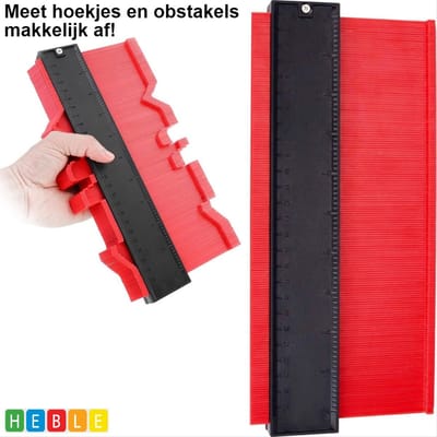 *** Professionele Magnetische Profielmal 305 x 130 x 21 mm - Voor nauwkeurig aftekenen van contouren - van Heble® ***