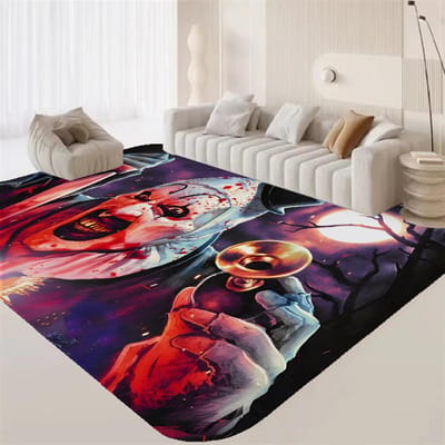 Terrifier 3 Horror Clown Film Badmat Antislip Deurmat voor Kinderkamer Slaapkamer Woonkamer Decor 50x80cm