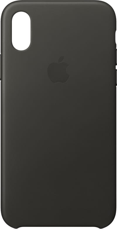 Apple iPhone X leren hoesje - Grijs