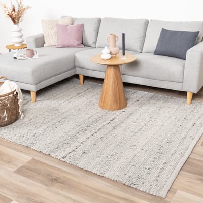 NATURL. Wollen vloerkleed - Feline Grijs/Gemeleerd - 160x230cm