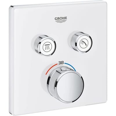 Grohe Grohtherm SmartControl thermostat ready-mount set with 2 shut-off valves, square design 29156LS0