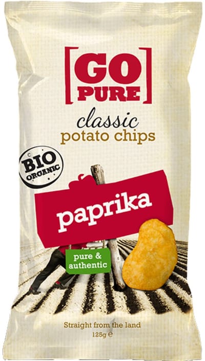 Go Pure Chips paprika 125 gram