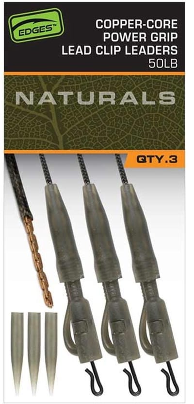 FOX Power Grip Lead Clip Copper Core Leaders - Leader