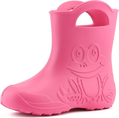 Ladeheid LA-CA-Frog Kinder Regenlaarzen - Rubber - Licht - EVA - Roze - 32/33
