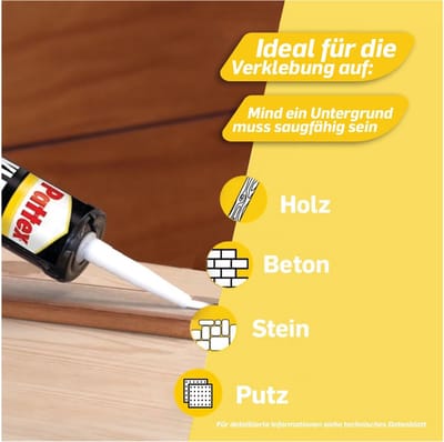 Montagelijm - Krachtige Lijm voor Bevestiging en Reparatie - Wit - 400 g