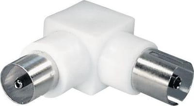 IEC (m) - IEC (v) haakse coax adapter