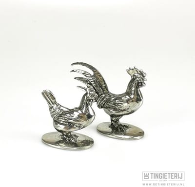 Haan - Unieke miniatuur dieren - Boerderijdieren - Handgemaakt en gedetailleerd - Miniatuur haan - Geschenk pluimvee