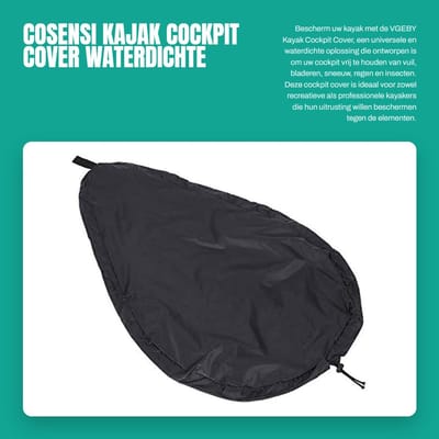 Dailygoods- Kajak Cockpit Cover Waterdicht - Universele Protector - Verstelbare Schokkoordrand - Scheurbestendig Oxford Doek - UV50+ Blokkerend - Bescherming tegen Vuil en Insecten - Kajakhoes