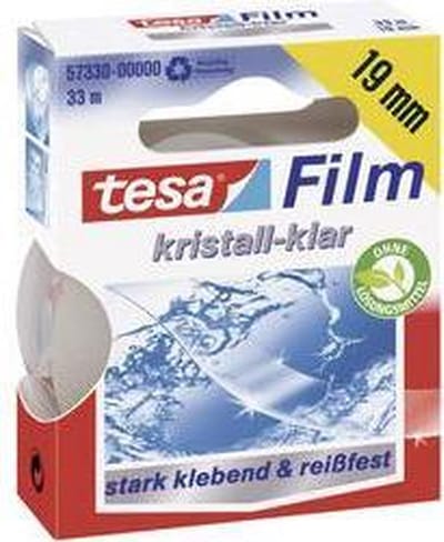 tesa tesafilm® kristall-klar 57330-00000-03 tesafilm Kristalhelder Transparant (l x b) 33 m x 19 mm 1 stuk(s)