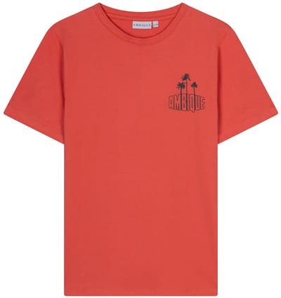 AMBIQUE - Preston T-Shirt - 132 coral / oranje - Maat 134/140