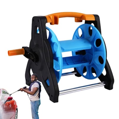 Slanghaspel - Opberger - Tuinonderhoud - Eenvoudige installatie - 32 cm - Grijs