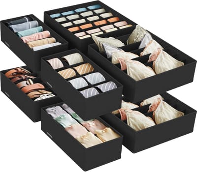 SONGMICS - Lade Organizer - Ladekast Organizer Set - Opbergsysteem voor Kledingkast - Vouwbaar en Praktisch