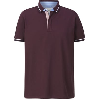 Babista herren Poloshirt - 44/46 - donkerrood - Plus Size