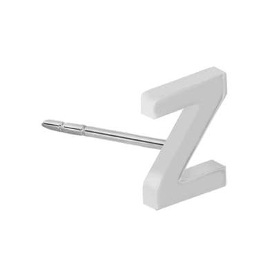New Bling 9NB-908Z - Zilveren oorsteker Letter Z – Rhodium Plated – 4 mm – Per Stuk