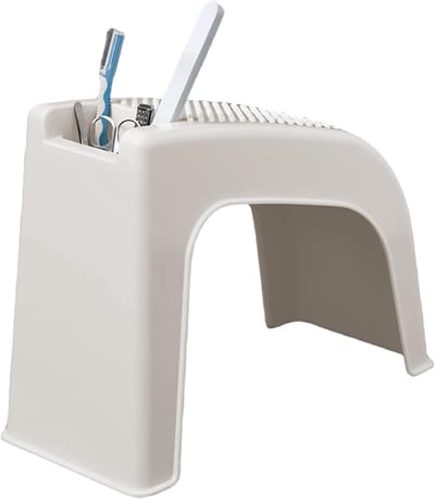 Pedicure Stoel - Voetenbankje Voetsteun - Voetverzorging Thuis - Antislip Stabiliteit - 37.5 x 28 x 16.5 cm - Wit