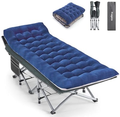 Vouwbare Volwassen Camping Bed - Draagbare Buiten Slaapcots met Kussen en Draagtas - 1200D Dubbel Laags Oxford - 600lbs Draagvermogen