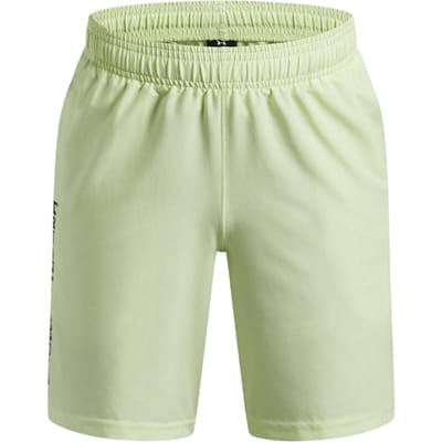Under Armour Technische geweven korte broek met logo voor jongens (Lichtgroen)