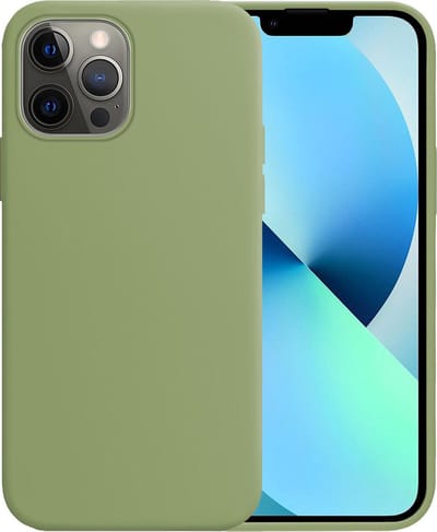 Hoesje - Geschikt voor Apple iPhone 13 Pro - Sterk & Shockproof - Siliconen Case - Hoes Cover - Telefoonhoes - Groen