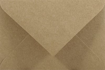 Ecologische bruine enveloppen A7 - 80 x 120 mm - 25 stuks - NK natgelijmde - 100 gram - Eko Design - Netuno