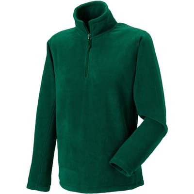 Russell Heren Quarter Zip Fleece Top (Fles groen)