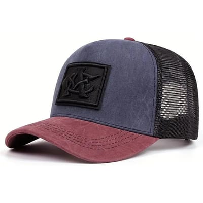 Nouveau Simple Mode Respirant Maille Chapeau Ca Brodé Hip Hop Chapeau Extérieur Quotidien Loisir Décoration Chapeau Unisexe Casquette de Baseball black