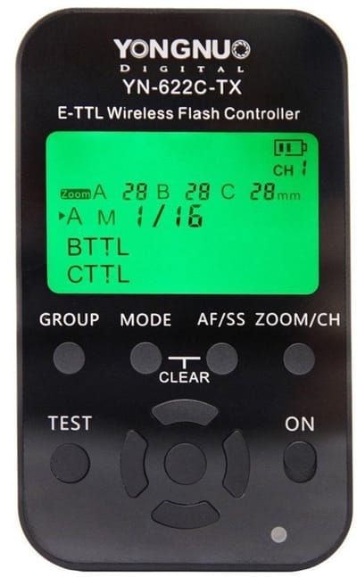 Dailygoods - YN-622C-TX LCD-flitszender - Flits Trigger - Ondersteunt belichtingscompensatie - Geschikt voor Canon DSLR-camera's - Geavanceerde flitsf...