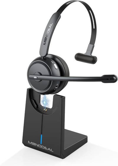 Draadloze Bluetooth-headset met microfoon en ruisonderdrukking voor PC en kantoor