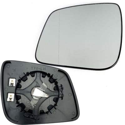 BILMAX Linker Buitenspiegelglas Vervanging voor Mercedes Benz W169, W245 2008-2011, Verwarmd, met Draagplaat (Bestuurderszijde)